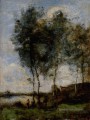 Pêcheur Au Bord De La Rivière Plein Air Romantisme Jean Baptiste Camille Corot